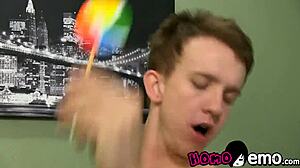 Young Gay Emo Couple Engages In Intense Activity After Blowjob