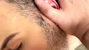 i saw that big-tailed male on the sofa so i made him suck my dick deepthroat style