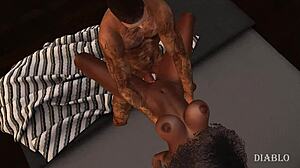 Old black magic in 3d hentai anime sex with big tits and ass. Watch the ebony cartoon fuck intensely!