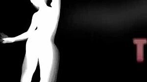 Black transsexual girl in crossdressing solo masturbation looks like a doll