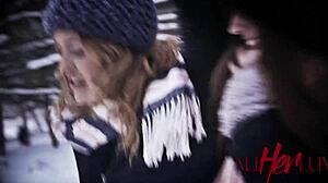 Teen and milf go hardcore with wild tribbing in taboo scene! Unbelievable snowballing!