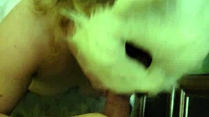 quick closet sex with spanking and cum in mouth