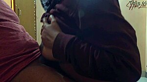 Chubby Malaysian Girlfriend with Natural Tits Satisfies Big Cock in Bedroom at Night