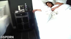 Amateur Couple With Sexy Brunette American Girl In Intimate Missionary Scene