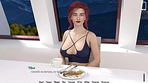 Stunning 3D cartoon striptease gameplay in nightclub bathroom scene