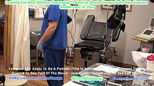 Asian immigrant jennavive undergoes doctor examination with speculum in hospital for citizenship.