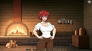 tomboy love in hot forge hentai game ep 4 femdom titjob in the kitchen