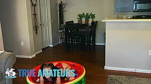 aubree surprises bf with sexy video, but he catches her touching herself 😏