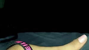 Masturbating Shaved Pussy While Watching Gay Milf Creampie Porn Movie