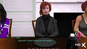 Redhead fucked on dining room table in hentai style