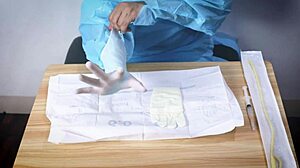 Intense medical glove fetish in hospital by dominafire