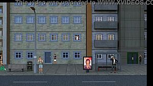 nasty city hentai game with curvy fat babe in bdsm outfit 😈