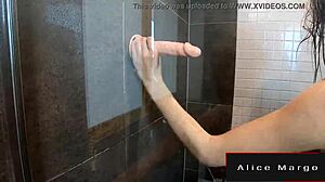 Masturbation Session In Shower With Blonde Amateur