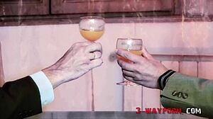 Yo, watch these 2 hot latex sluts dominate guys in wild 3-way action!