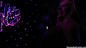 Samantha Saint Behind The Scenes: Big Tits, Ripped Clothes, Pussy, Shower Bathing