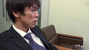 japanese beauty ryoko murakami shows big tits in steamy blowjob scene