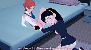 violet parr joins threesome competition in 3d anime