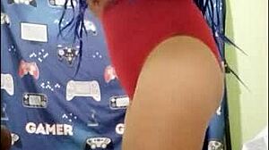 Happy birthday stepbro! Here's your gift: my homemade porn video flashing my divine silhouette!