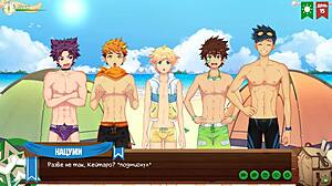 Game Friends Camp Episode 13 - Natsumi Fucked Kentaro Russian Voice Acting