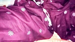 desi village bhabhi's bare boobs seen by dever before rough play  