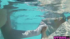 Bisexual Teens in Bikinis Fuck Hard by Outdoor Pool