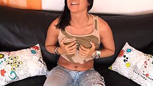 Brunette Goes Hardcore with Dildo in German College Action at Vrpussyvision!