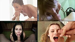 I gave a pretty woman a facial with my monster cock