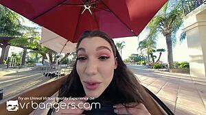 Ever tried VR outdoor sex with curvy teen Lily Lou and her trimmed pussy?