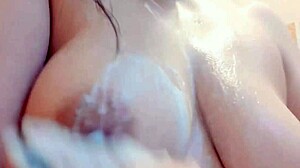 Colombian Amateur Stepdaughter with Big Ass and Pussy Masturbates in Bathroom Then Continues in Bedroom