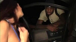 White milf gets face fucked by bbc. Behind dumpster in public.