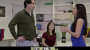 jojo kiss, the horny teen step daughter, gets caught fucking sheena ryder's big dick boyfriend at work