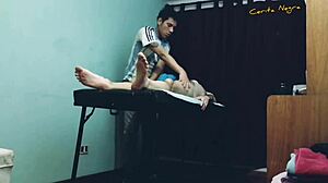 Amateur gay massage leads to happy ending in two parts