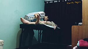 Amateur gay massage leads to happy ending in two parts