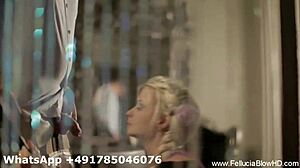 Beautiful blonde German girl giving an incredible blowjob fills me with desire.