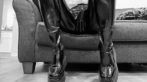 fetish boots, high heels, latex gloves... shiny leggings drivin’ me crazy