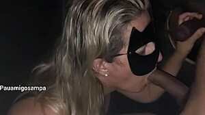 Blonde wife at glory hole