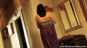 Bollywood actress strips down for dirty mature solo dance