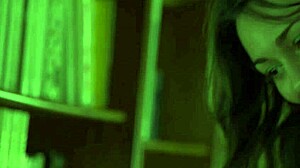 Miriam Prado Undresses Kinky In Library