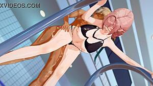 Hentai Star Bent Over for Intense Doggy Action in Anime Scene