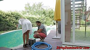 Glamour Eurobabe Dominates Curvy Beauty in Tight Bondage Play