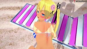 Marie Rose bikini fucked on beach in POV