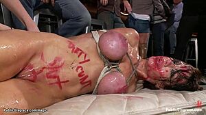 Skinny Slut with Huge Boobs Banged in Public