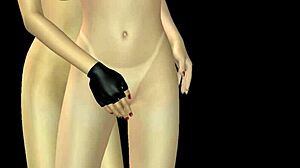 two cute girls kissing and rubbing pussy in 3d anime