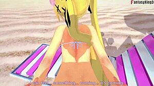 Marie Rose bikini fucked on beach in POV