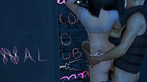 3d Skinny Asian Babe Wearing Sex Fishnets Have Hardcore Sex