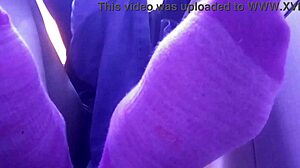 check my new pink socks and tired feet! 🧦