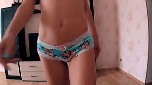 Little Sasha Bikeyeva Sucks Best Friend's Dick with Stunning Blue Eyes