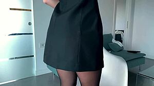 morning tease in high heels and pantyhose