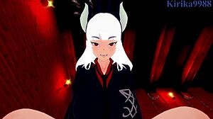 Lucifer the ceo of hell and modeus the lustful demon intense sex - helltaker pov hentai