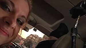 Bara Brass rides cock in public car but struggles